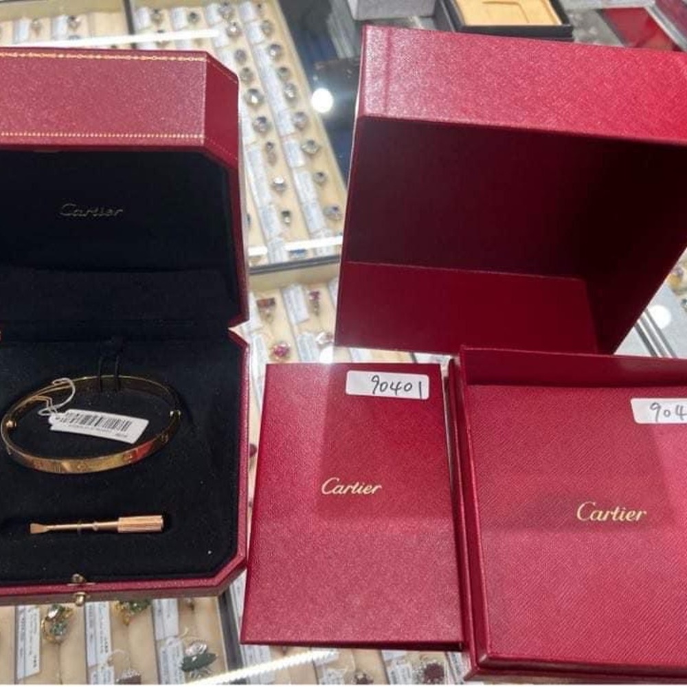 Authentic 16”gold cartier love bangle